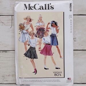 ⭐️5 for $28⭐️ NEW McCall’s M8319 Vintage 1980’s Sewing Patterns UNCUT